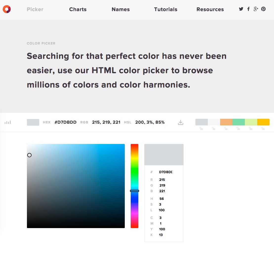color picker html color codes